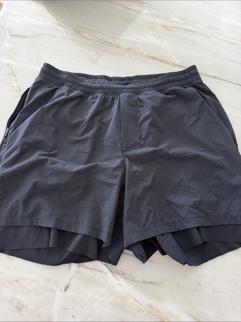lululemon athletica Black Men's Layered Training Shorts